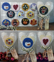 Happy Holidays 12 Month Seasonal Heart pattern