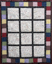 Raggedy Gals embroidery big Quilt pattern Raggedy Gals embroidery big Quilt pattern 12 months