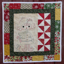 CANDY CANE RAGGEDY AND MOUSERS STITCHERY QUILT WALLHANGING PATTERN