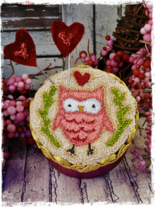 valentine owl punch needle pattern