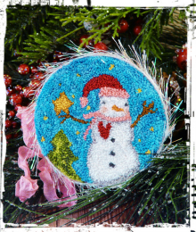Christmas snowman Punch needle Pattern