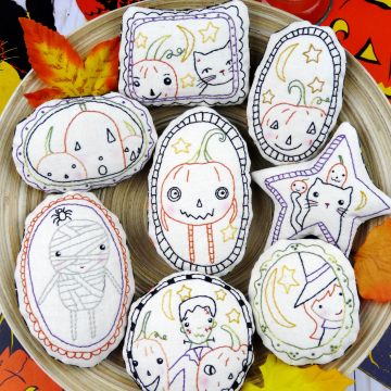 Halloween embroidery ornaments pattern