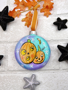 spooky scary Pumpkin halloween ornies