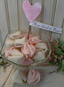 Your kind of heart Valentine fortune cookie felt pattern