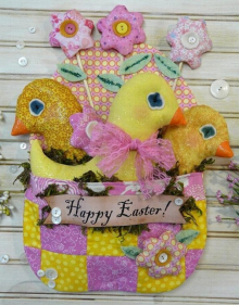 Happy Easter chicks & egg Pattern Happy Easter chicks & egg Pattern home decor