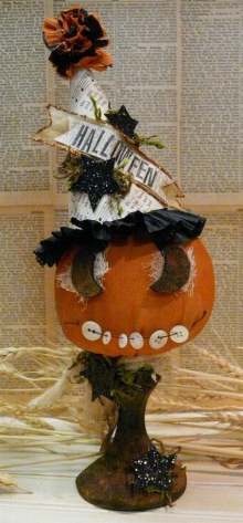 "Halloween" Grinning Pumpkin pattern make do
