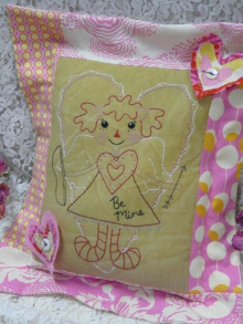 Be mine Cupid raggedy ann Stitchery pattern