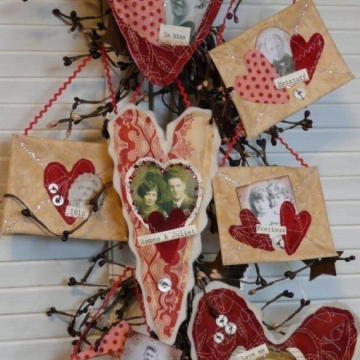 Tokens of affection Valentine pattern hearts