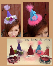 Festive Party Hats with Banners pattern Festive Party Hats with Banners pattern all holidays