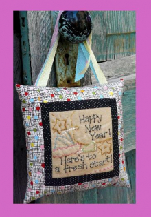 Happy New Year Here's to a fresh start stitchery pattern