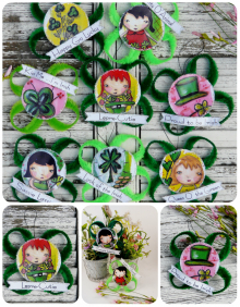 St. Patrick's day ornaments and banner pattern #353.