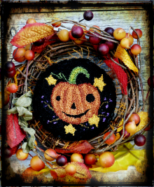 Halloween Jack Punch needle Pattern box