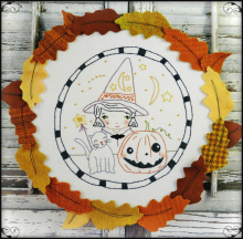 Wee bit wicked Witch Halloween embroidery pattern