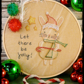 Let there be jolly embroidery pattern