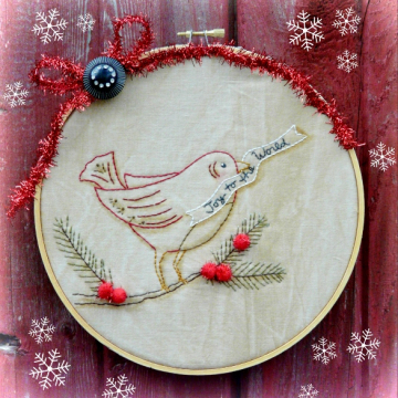 Joy to the world embroidery pattern, #344