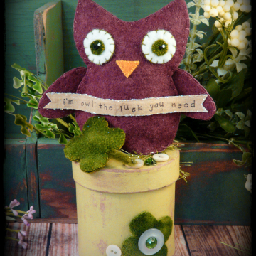 Owl the luck you need St. Patrick's day pattern, #324