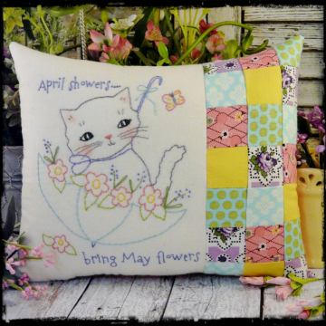 April showers bring may flowers embroidery pattern