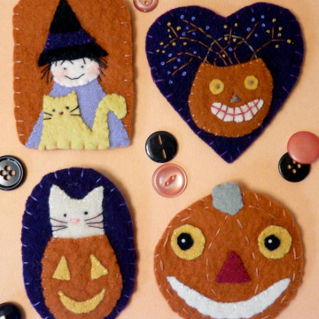 Spooky Halloween WOOL PINS Pattern