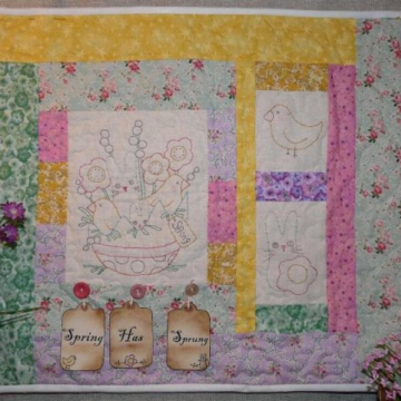 Spring has Sprung quilt embroidery pattern
