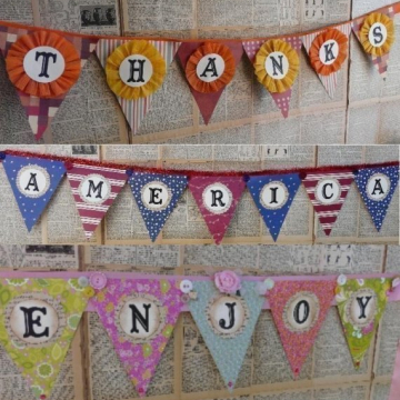 Personalized Pennant banner pattern 