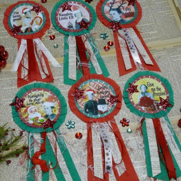 Christmas art Badges pin pattern