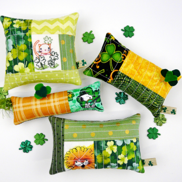 Irresistibly Irish- Embroidery & quilted pincushion pattern #406