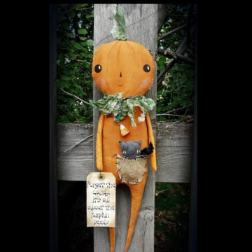 Peter Pumpkin doll and kitty cat pal pattern- #337