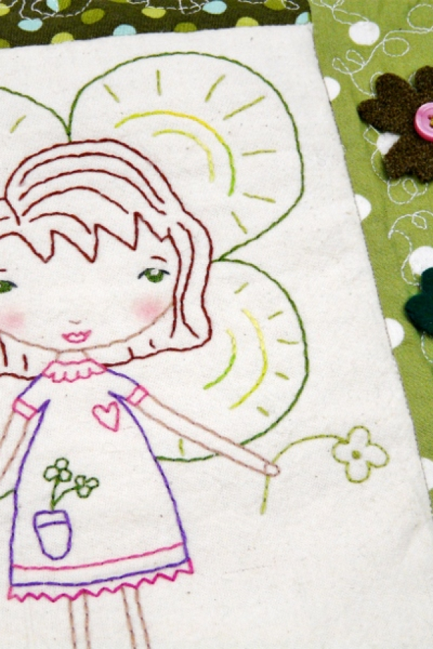 Lovely little hand embroidery book- by Shirley Hudson signed copy Lovely little hand embroidery book- march st. patricks day girl