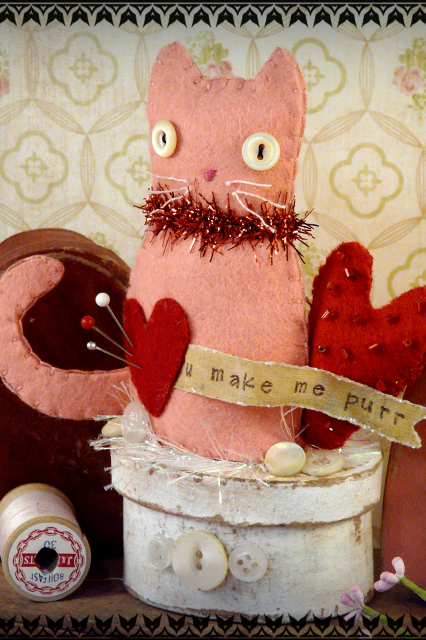 Valentine Kitty Cat Make DO pattern Valentine Kitty Cat Make DO pattern banner doll