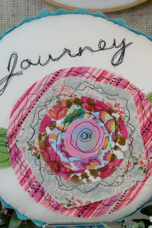 Home is the happiest place hoop art round pillow pattern