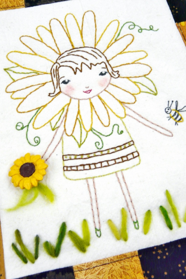 Lovely little hand embroidery book- by Shirley Hudson signed copy Lovely little hand embroidery book- sunflower girl