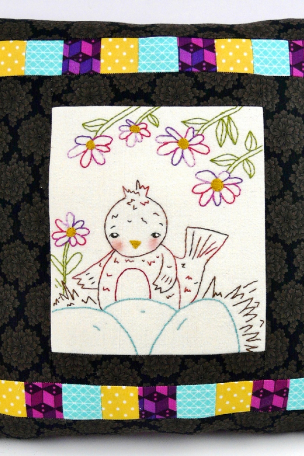 Lovely little hand embroidery book- by Shirley Hudson signed copy Lovely little hand embroidery book- bird robin pillow