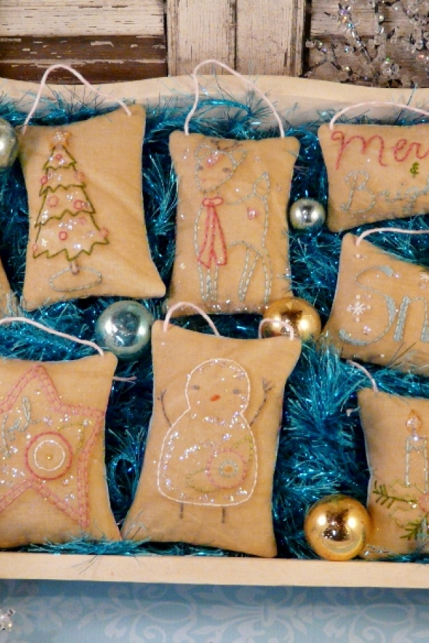 Where the tree top glistens embroidery pattern Where the tree top glistens embroidery pattern ornaments christmas