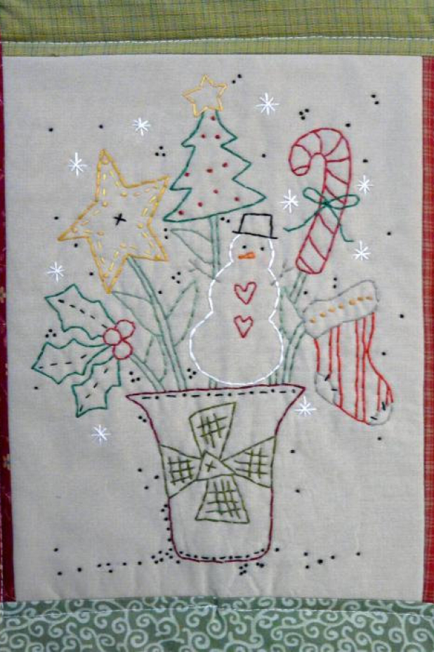 Christmas bouquet pattern snowman candy cane vase