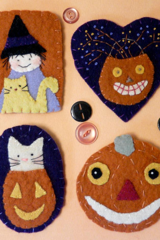 Spooky Halloween WOOL PINS Pattern