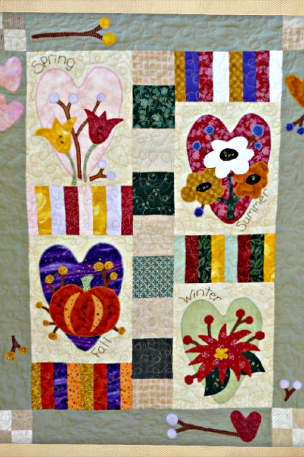 Four Seasons Heart Quilt pattern Four Seasons Heart Quilt pattern