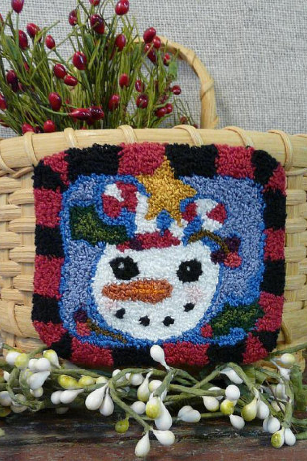 Mr winter Snowman Needle punch pattern Mr winter Snowman Needle punch pattern