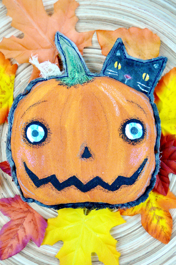 Haunted Pumpkin Patch pattern #396 easy painted pumpkins tutorial pattern