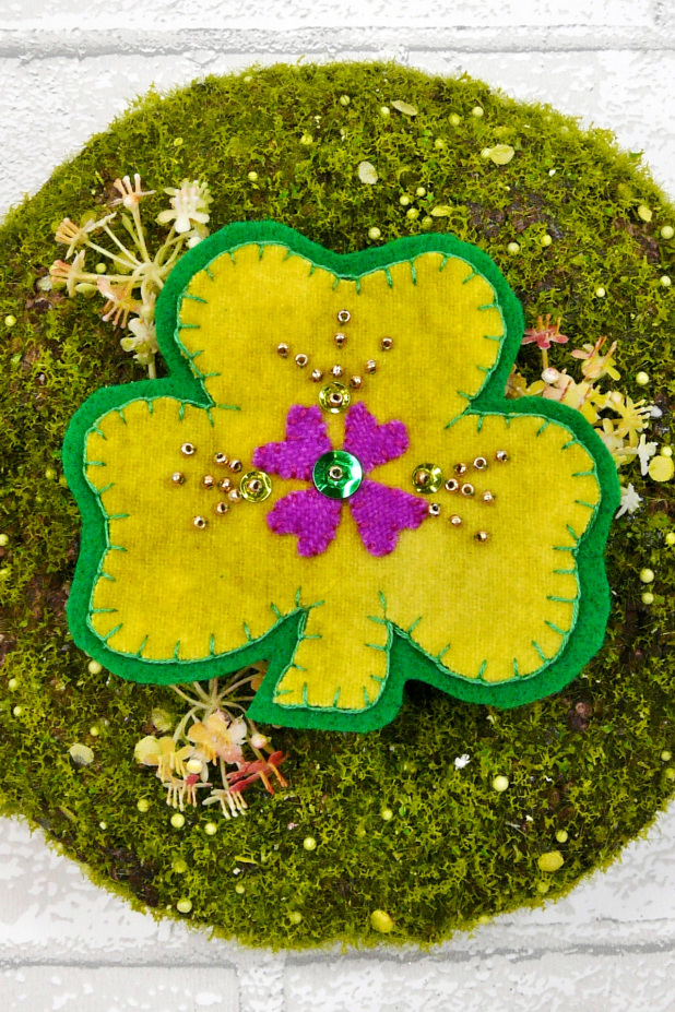Wool & Felt pins & ornaments St. Patricks day design