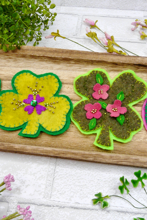 Wool & Felt pins & ornaments St. Patricks day design