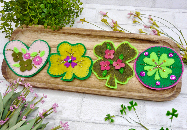 Lucky St. Patrick's day Ornaments & Pins pattern Wool & Felt pins & ornaments St. Patricks day design