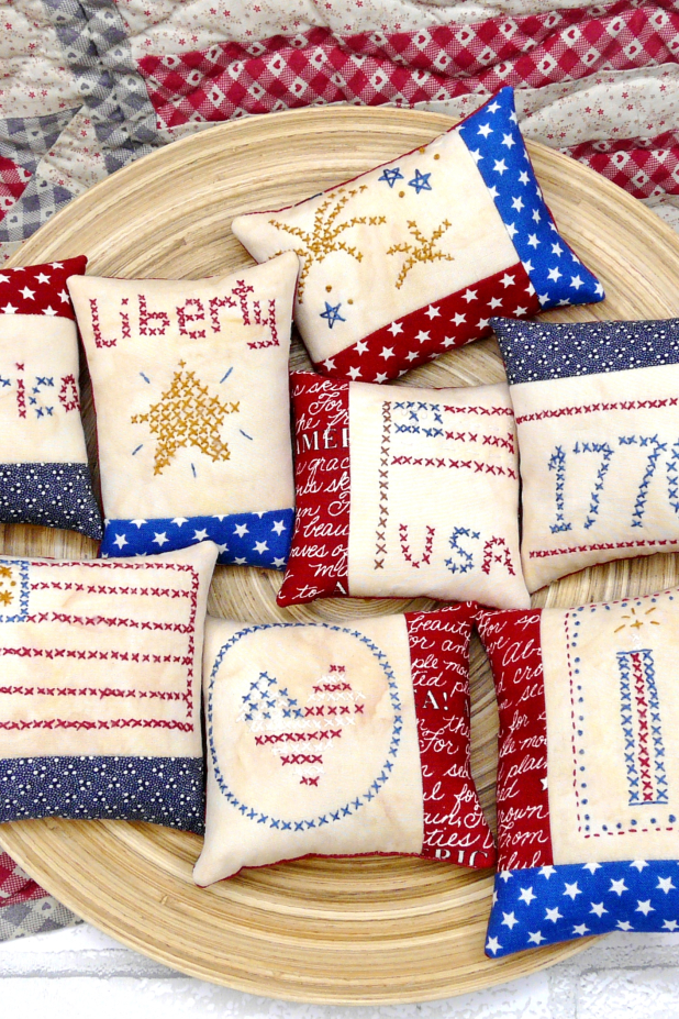 Americana Ornaments embroidery Pattern flag cross stitch Americana Ornaments embroidery Pattern 439- faux cross stitch
