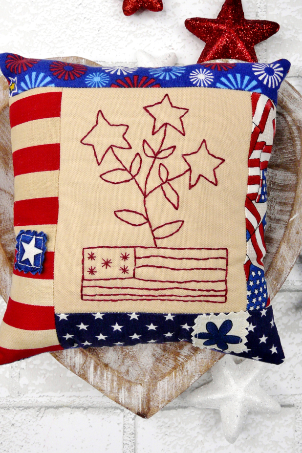 Americana ornaments bowl filler mini pillows embroidery pattern