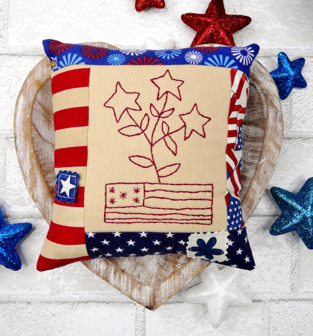 1776 American bowl Fillers pattern Americana ornaments bowl filler mini pillows embroidery pattern
