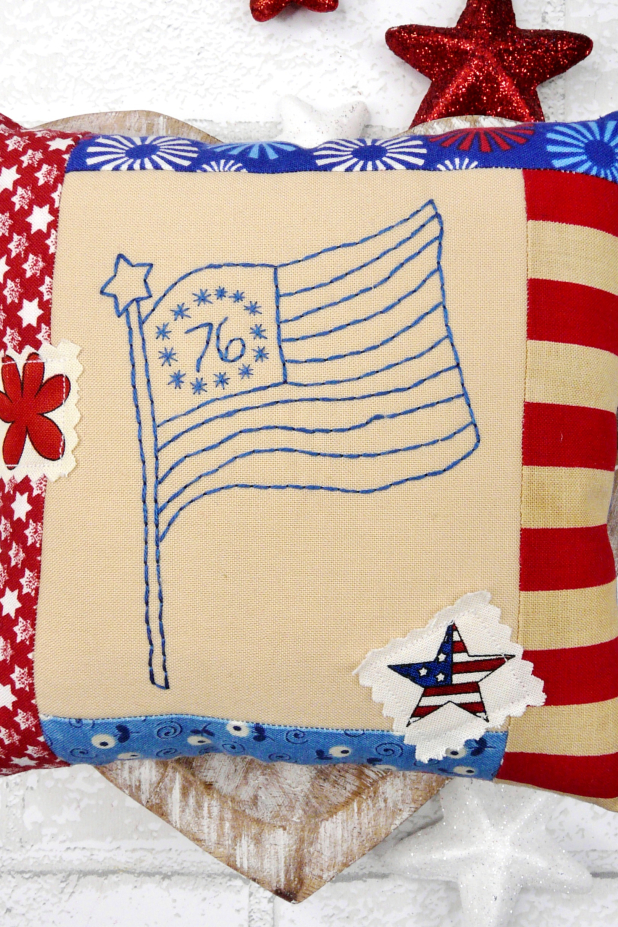 Americana ornaments bowl filler mini pillows embroidery pattern