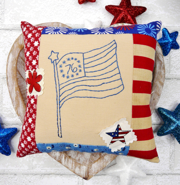 1776 American bowl Fillers pattern Americana ornaments bowl filler mini pillows embroidery pattern