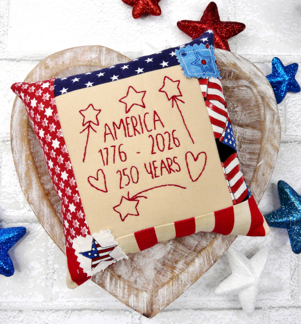 1776 American bowl Fillers pattern Americana ornaments bowl filler mini pillows embroidery pattern