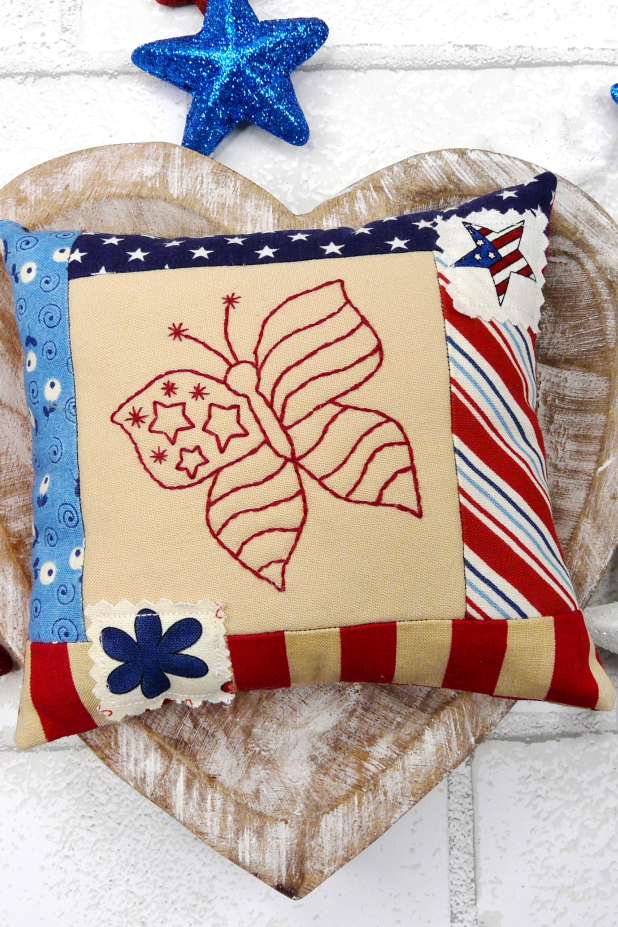 Americana bowl fillers mini pillows ornaments embroidery pattern