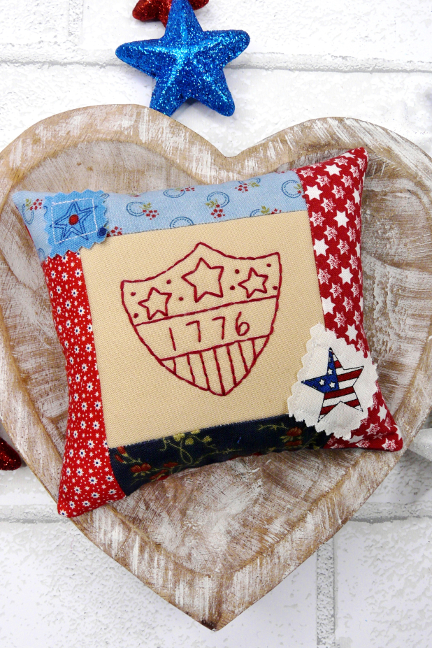 Americana bowl fillers mini pillows ornaments embroidery pattern