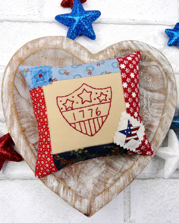 Patriotic American bowl Fillers pattern Americana bowl fillers mini pillows ornaments embroidery pattern